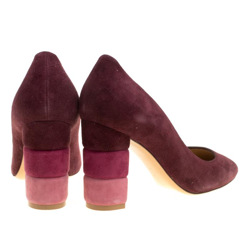 burgundy suede heels