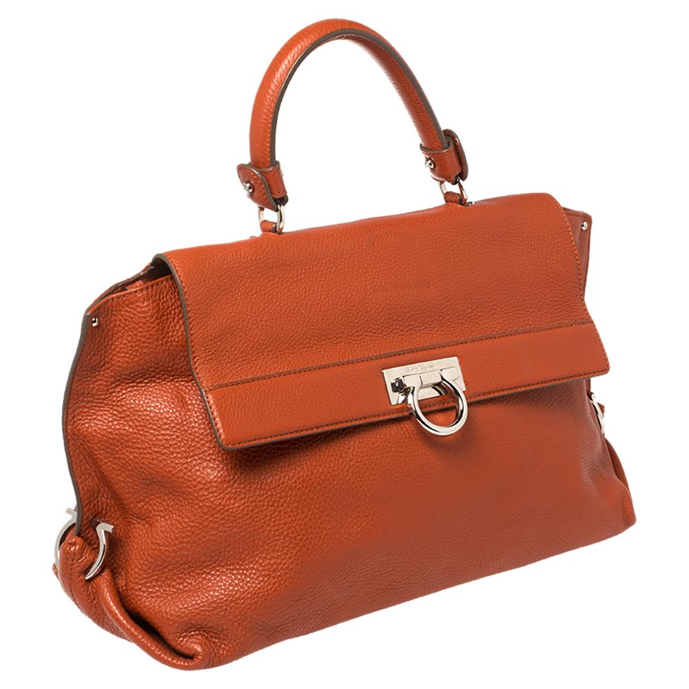 ferragamo orange bag