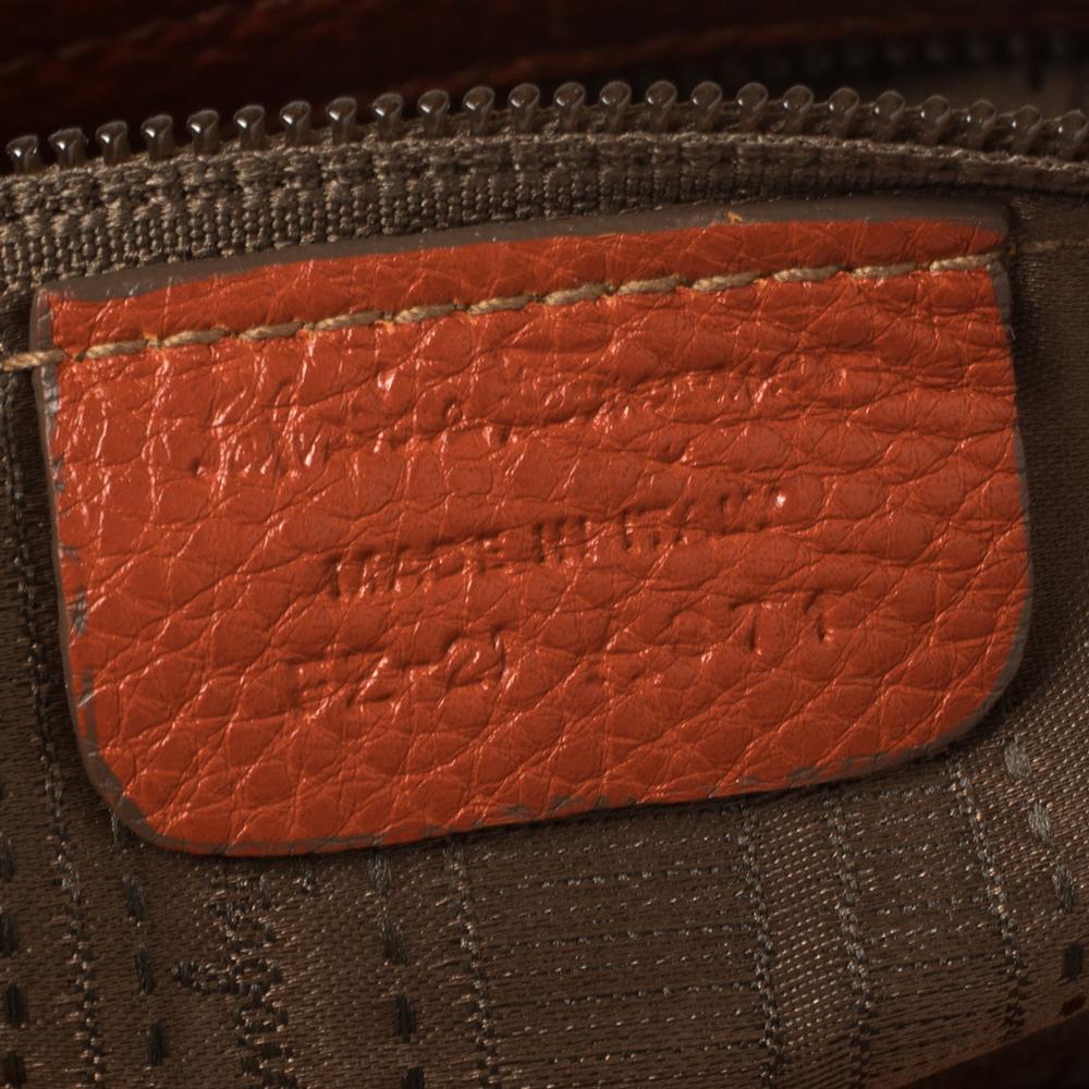 Women's Salvatore Ferragamo Burnt Orange Leather Sofia Top Handle Bag