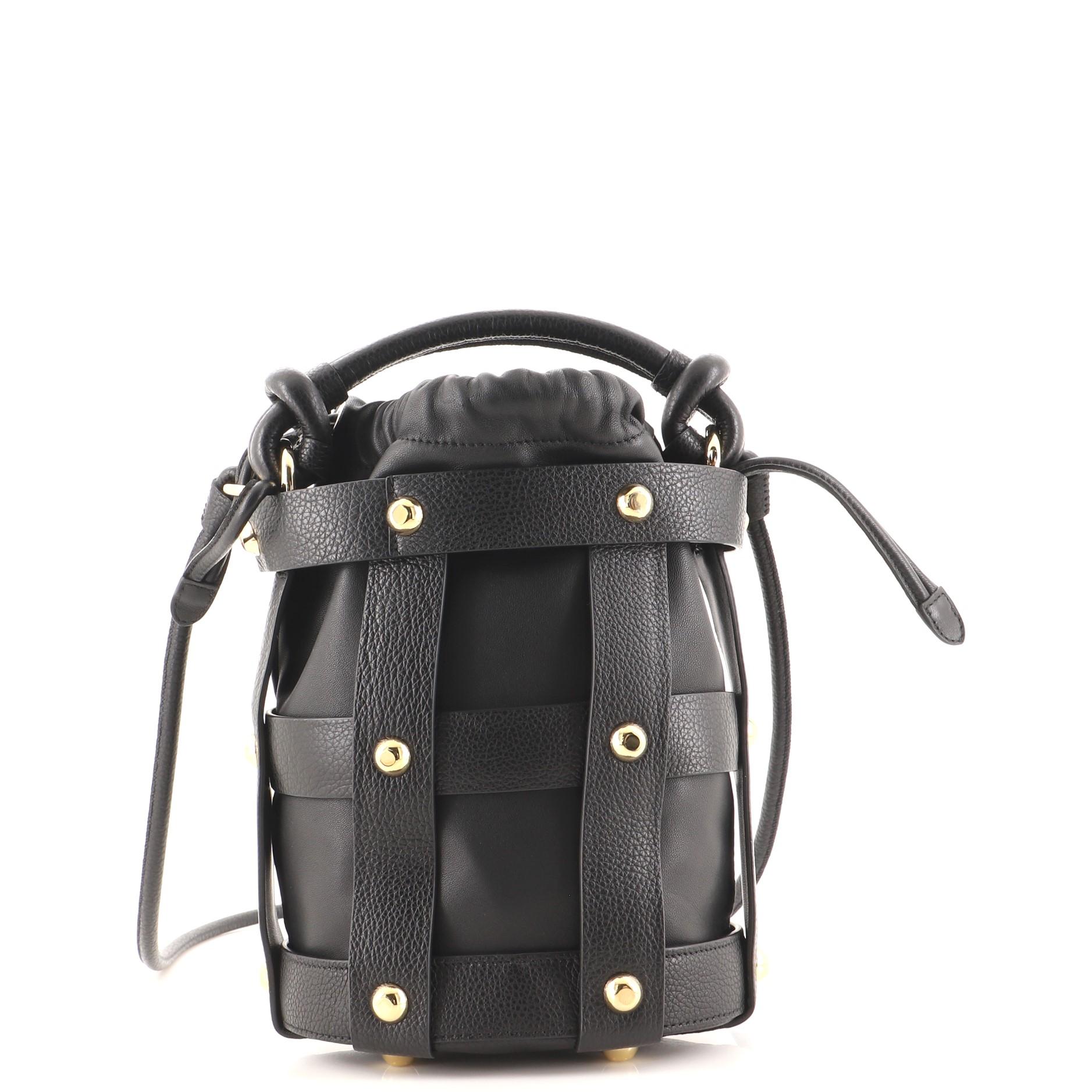Women's or Men's Salvatore Ferragamo Cage Bucket Bag Leather Small