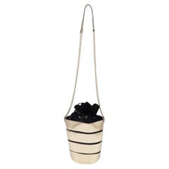 Salvatore Ferragamo Caged Bucket Bag in Gold Leather