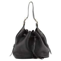 Salvatore Ferragamo Carla Drawstring Bucket Bag Leather Large
