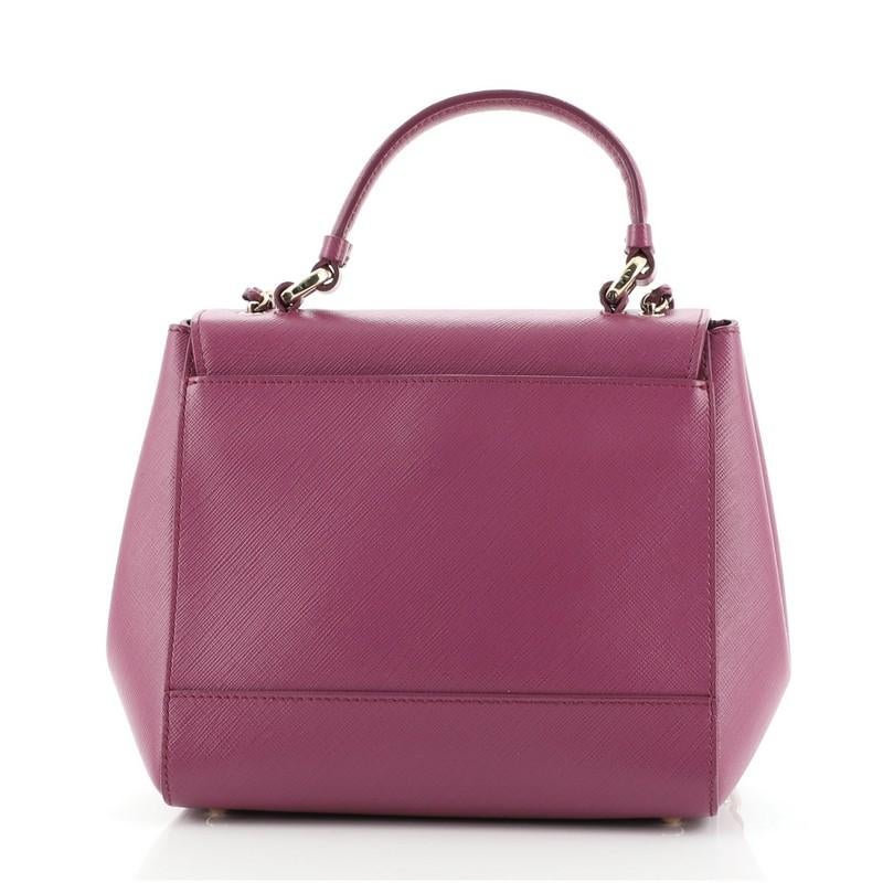 Salvatore Ferragamo Carrie Vara Umhängetasche Saffiano Leder Klein (Pink)