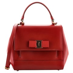 Salvatore Ferragamo Carrie Vara Shoulder Bag Saffiano Leather Small