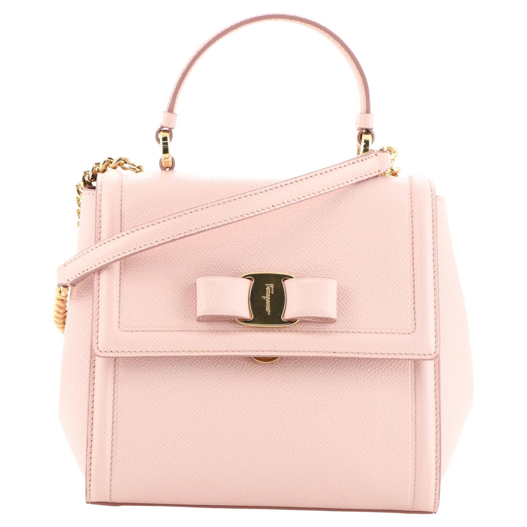 Salvatore Ferragamo Ginny Crossbody Bag Saffiano Leather Mini at 1stDibs