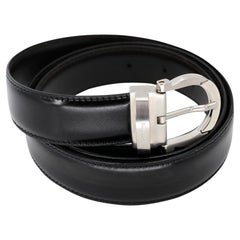 Used Salvatore Ferragamo Chrome Omega sz 36 Belt SF-B0323P-0002