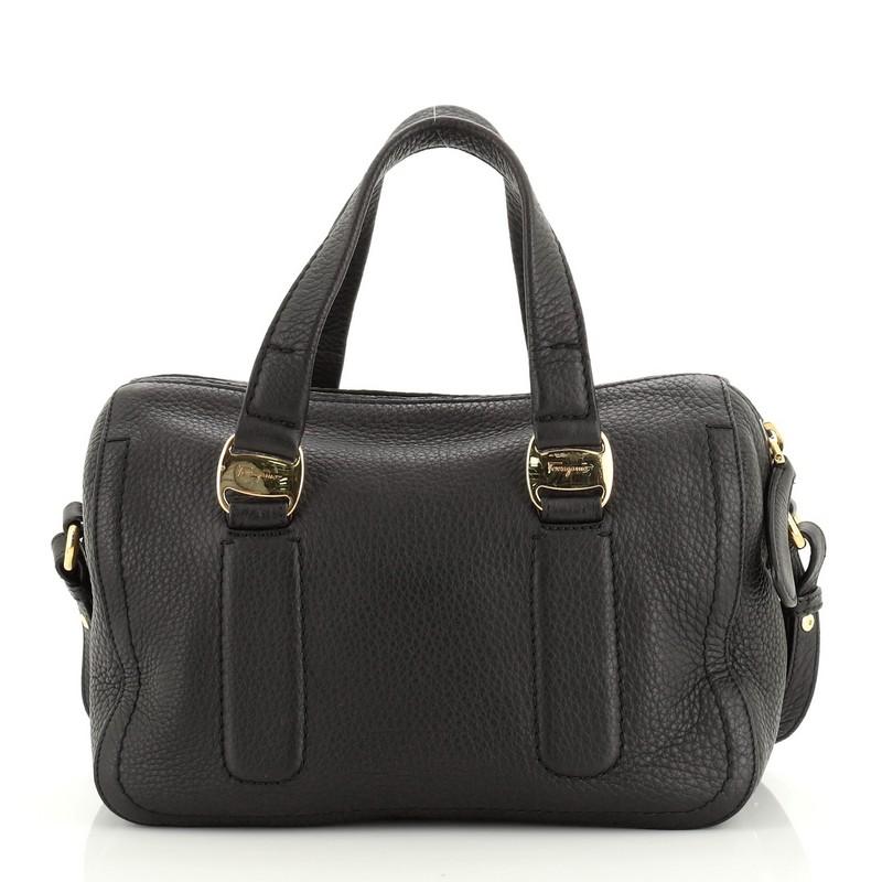 Salvatore Ferragamo Convertible Boston Bag Leather Small In Good Condition In NY, NY