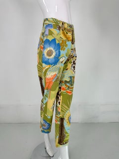 Salvatore Ferragamo Cotton Jungle Print Vintage 90s