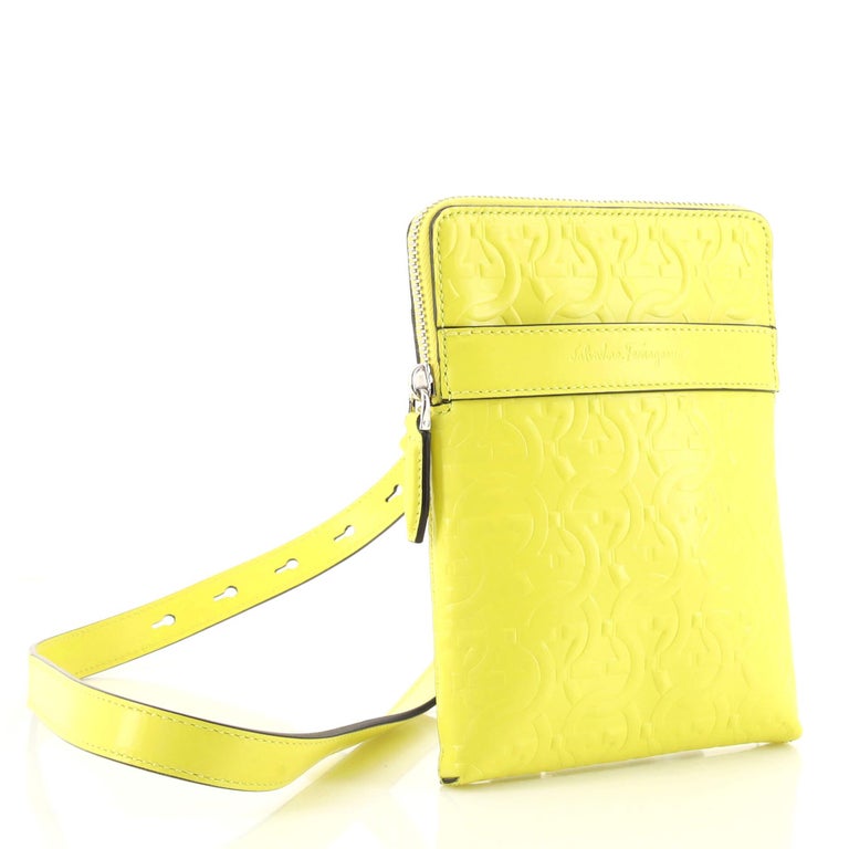 Salvatore Ferragamo Crossbody Bag Gancini Embossed Leather Small For