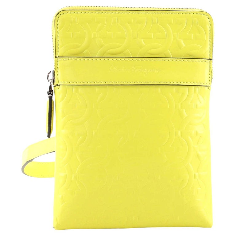 Salvatore Ferragamo Crossbody Bag Gancini Embossed Leather Small For