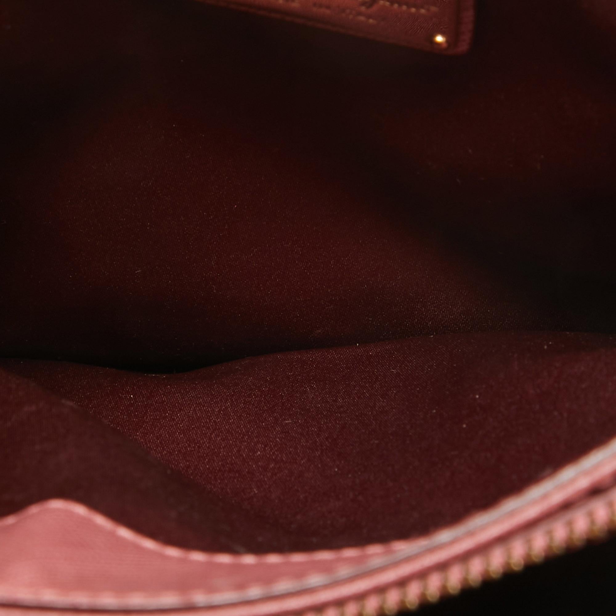 Salvatore Ferragamo Dark Pink Leather Shoulder Bag For Sale 5