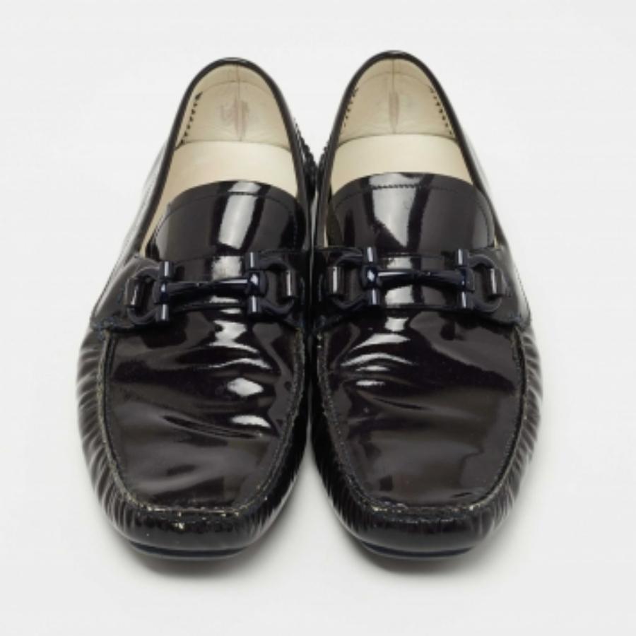 Salvatore Ferragamo Mocasines Mason de charol morado oscuro Talla 44 en Bastante bueno estado para la venta en Dubai, Al Qouz 2