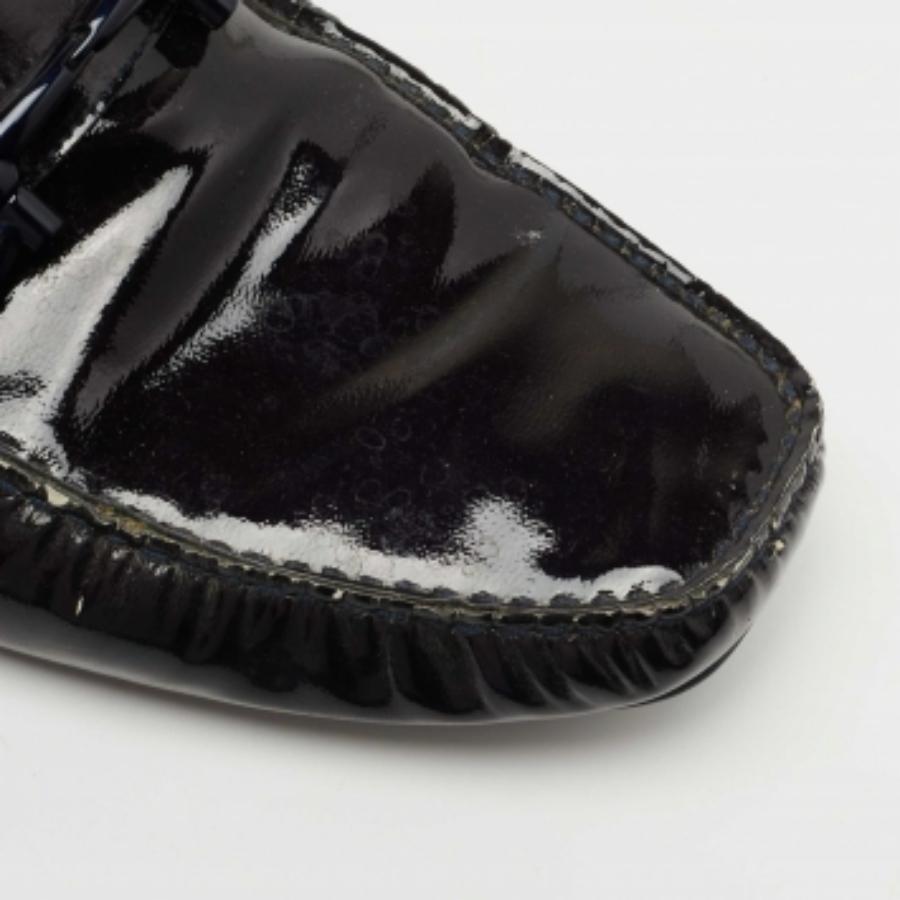 Salvatore Ferragamo Mocasines Mason de charol morado oscuro Talla 44 en venta 2
