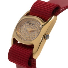 Salvatore Ferragamo Diamond Gold-Plated Stainless Steel Varina Women's Wristwatc