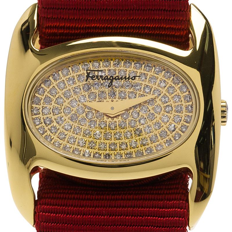 Ferragamo diamond watch cheap
