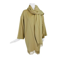 Manteau à franges en cachemire double face Salvatore Ferragamo:: années 1980