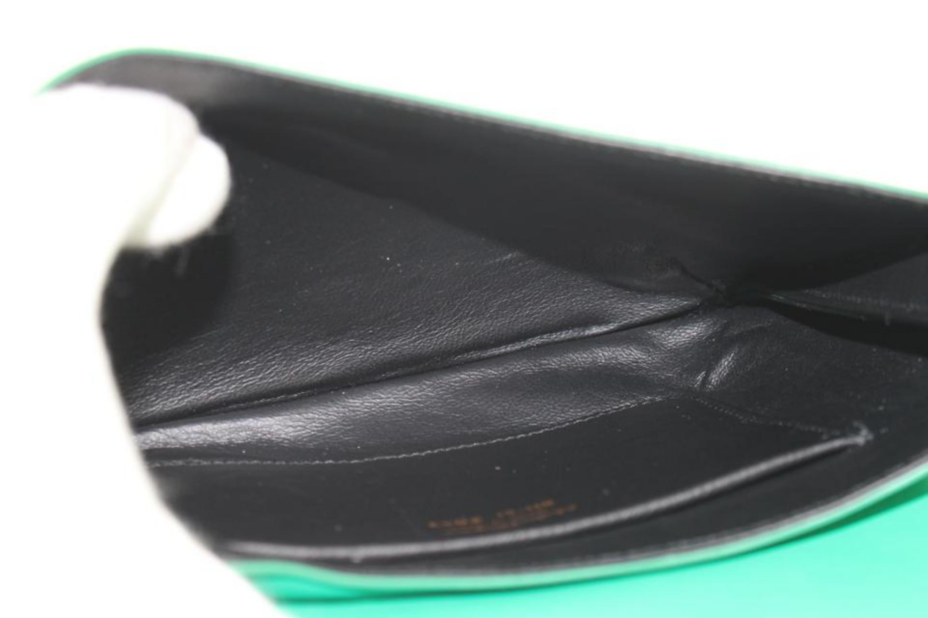 Women's Salvatore Ferragamo Emerald Chain Flap 23mz1102 Green Leather Shoulder Bag For Sale