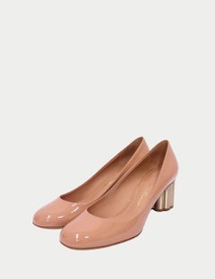 Salvatore Ferragamo Pink Patent Leather Pumps - EU 39