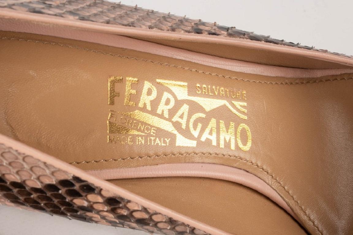 Salvatore Ferragamo Exotic Leather Stilettoes / Shoes For Sale 5