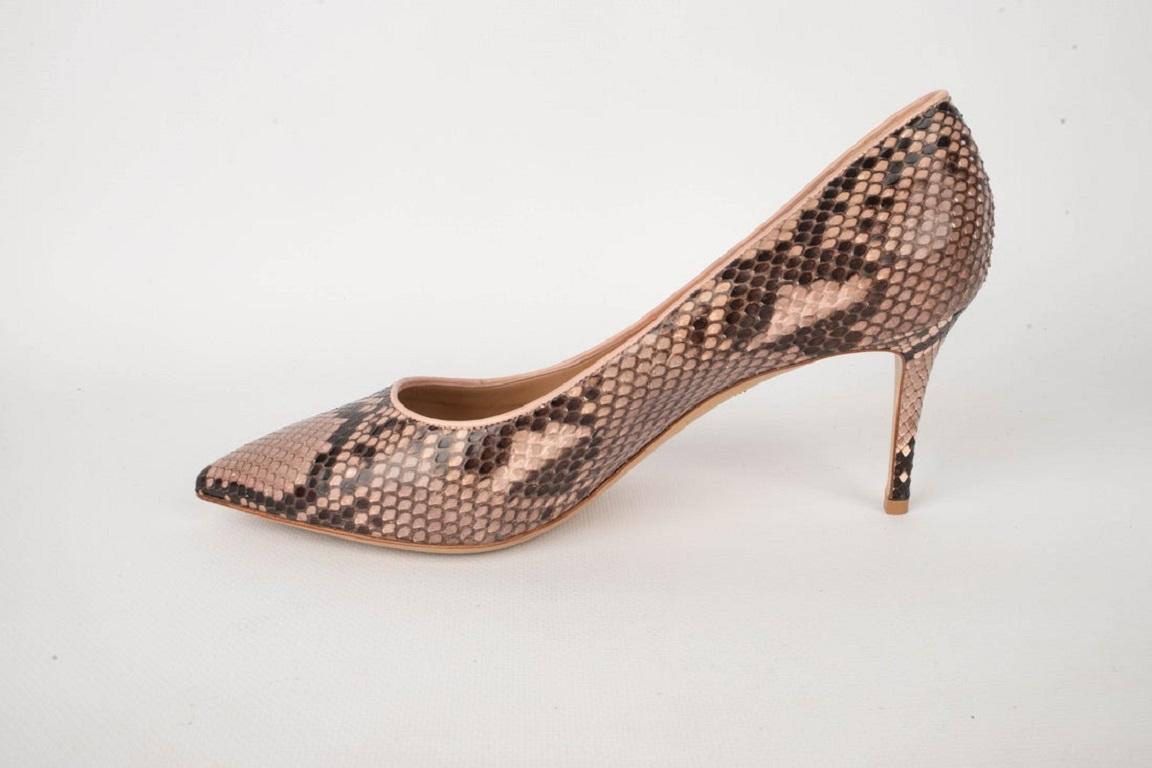 Brown Salvatore Ferragamo Exotic Leather Stilettoes / Shoes For Sale