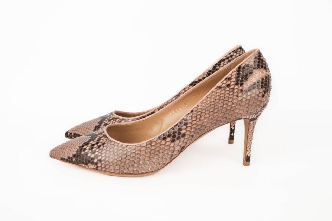 Women's Salvatore Ferragamo Exotic Leather Stilettoes / Shoes For Sale