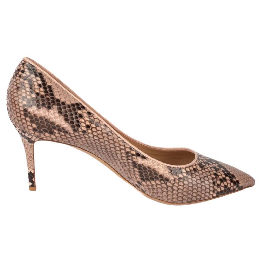 Salvatore Ferragamo Exotic Leather Stilettoes / Shoes For Sale