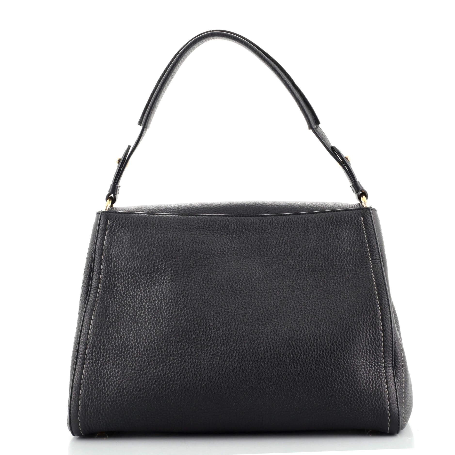 Salvatore Ferragamo Fara Schulranzen Leder Groß (Schwarz)