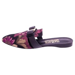 Salvatore Ferragamo Floral Jacquard Mule Loafers - EU 39.5