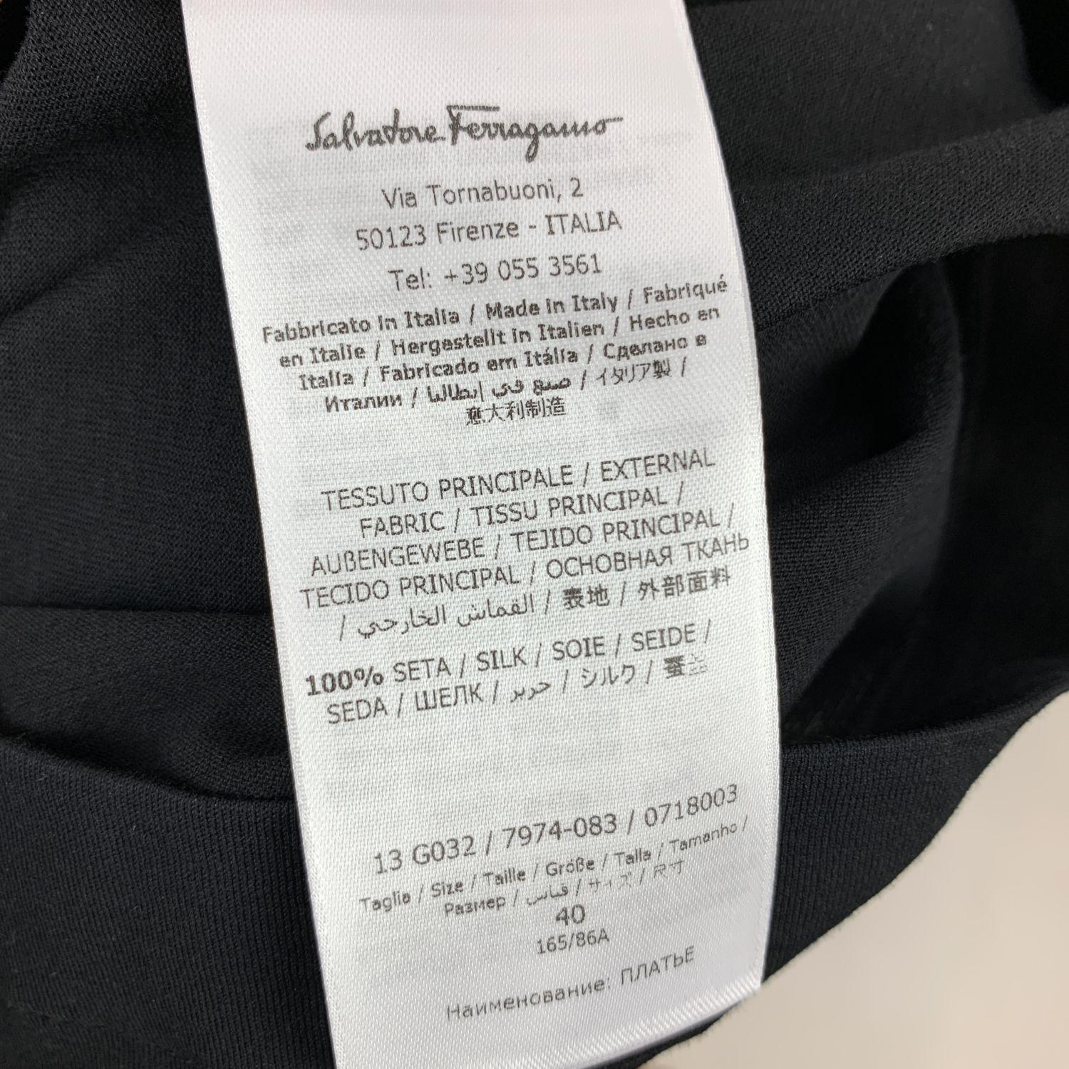 Salvatore Ferragamo Floral Silk and Cotton T-Shirt Dress Size 40 IT 5
