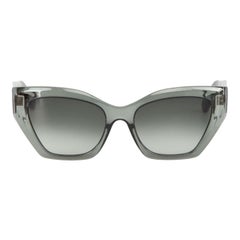 Salvatore Ferragamo Forest Green Transparent Sunglasses