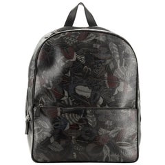 Salvatore Ferragamo Front Pocket Backpack Printed Leather Medium 