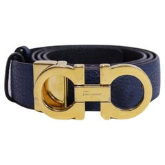 Salvatore Ferragamo Cinturón de piel reversible con hebilla Gancini