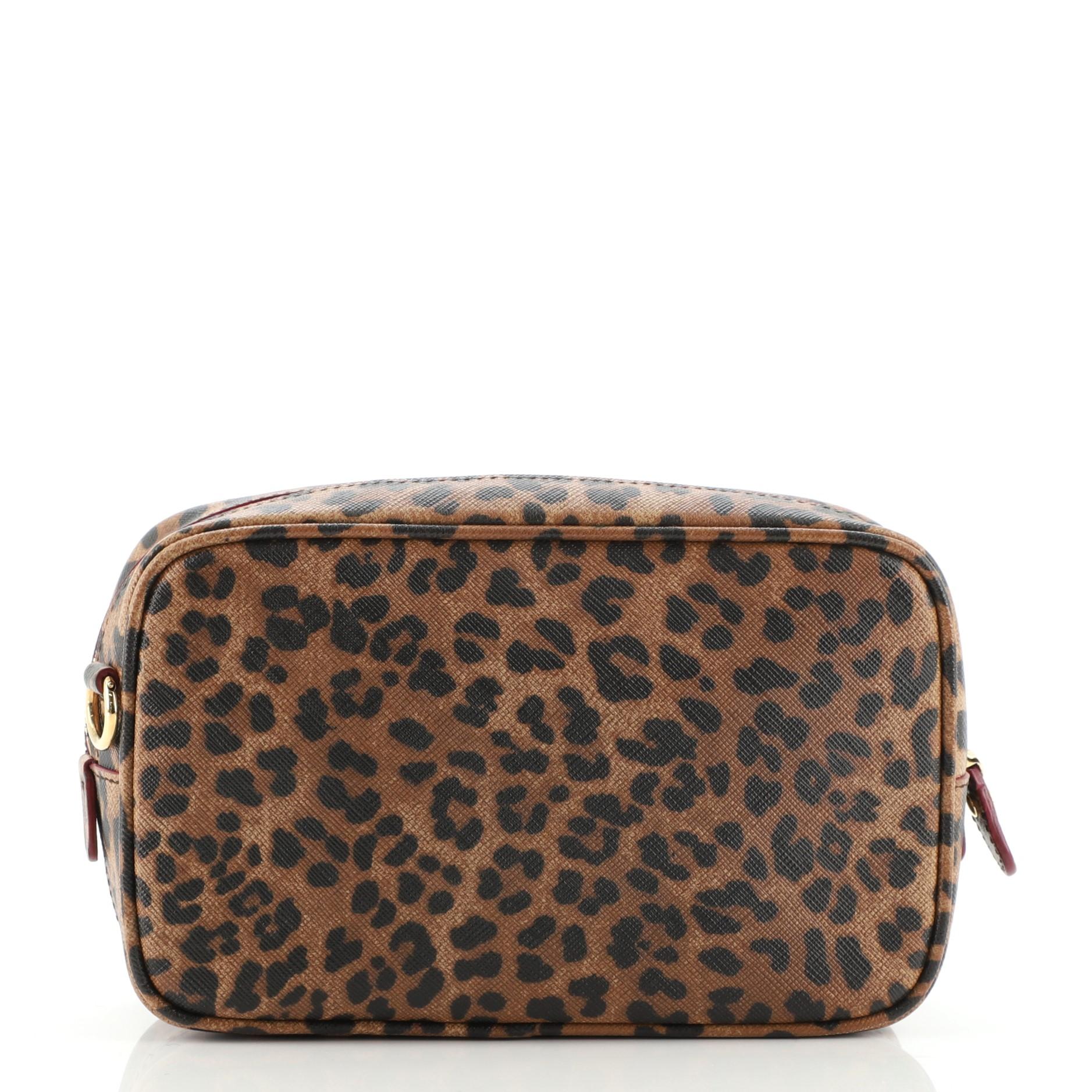 Salvatore Ferragamo Gancini Camera Bag Printed Saffiano Leather Small In Good Condition In NY, NY