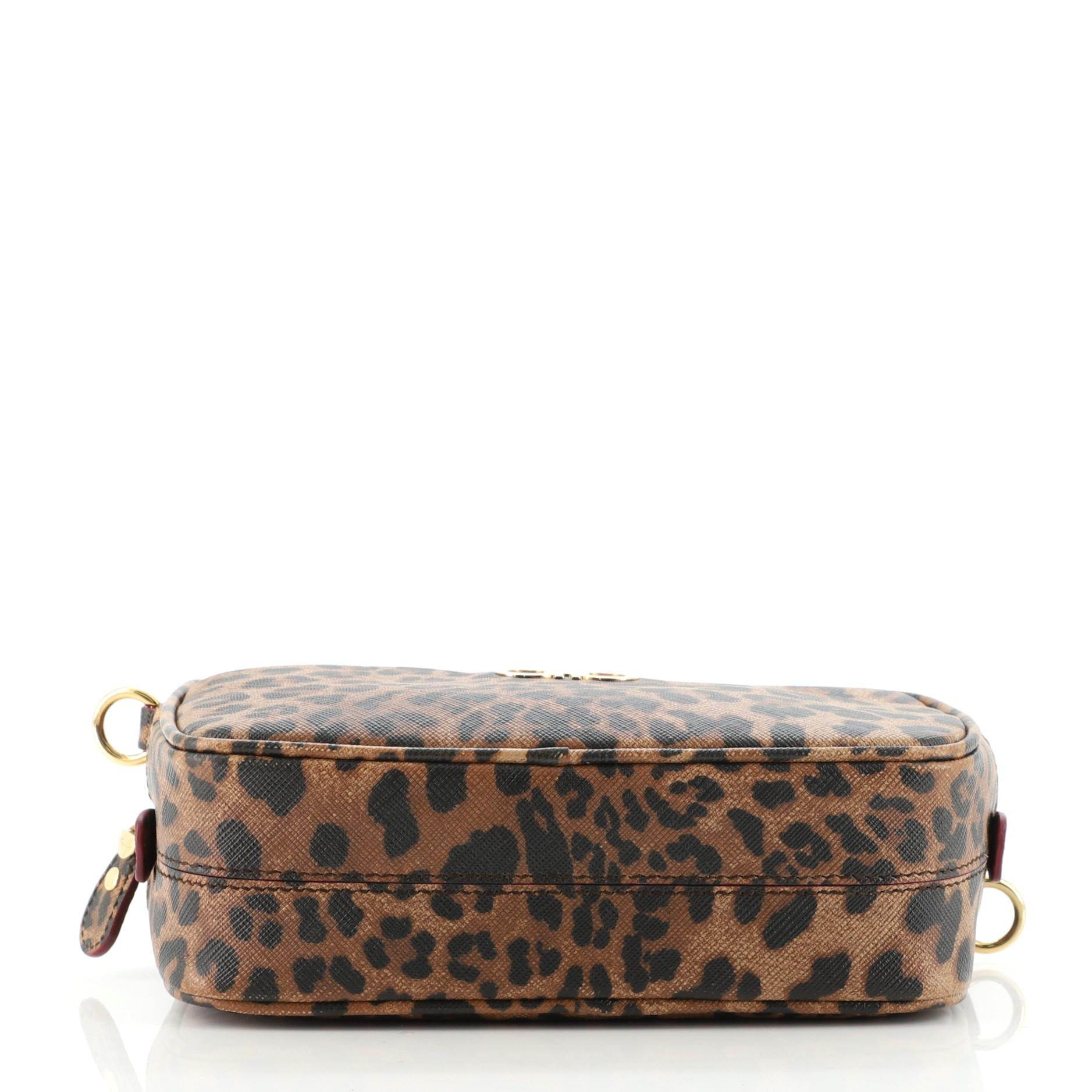 Women's or Men's Salvatore Ferragamo Gancini Camera Bag Printed Saffiano Leather Small