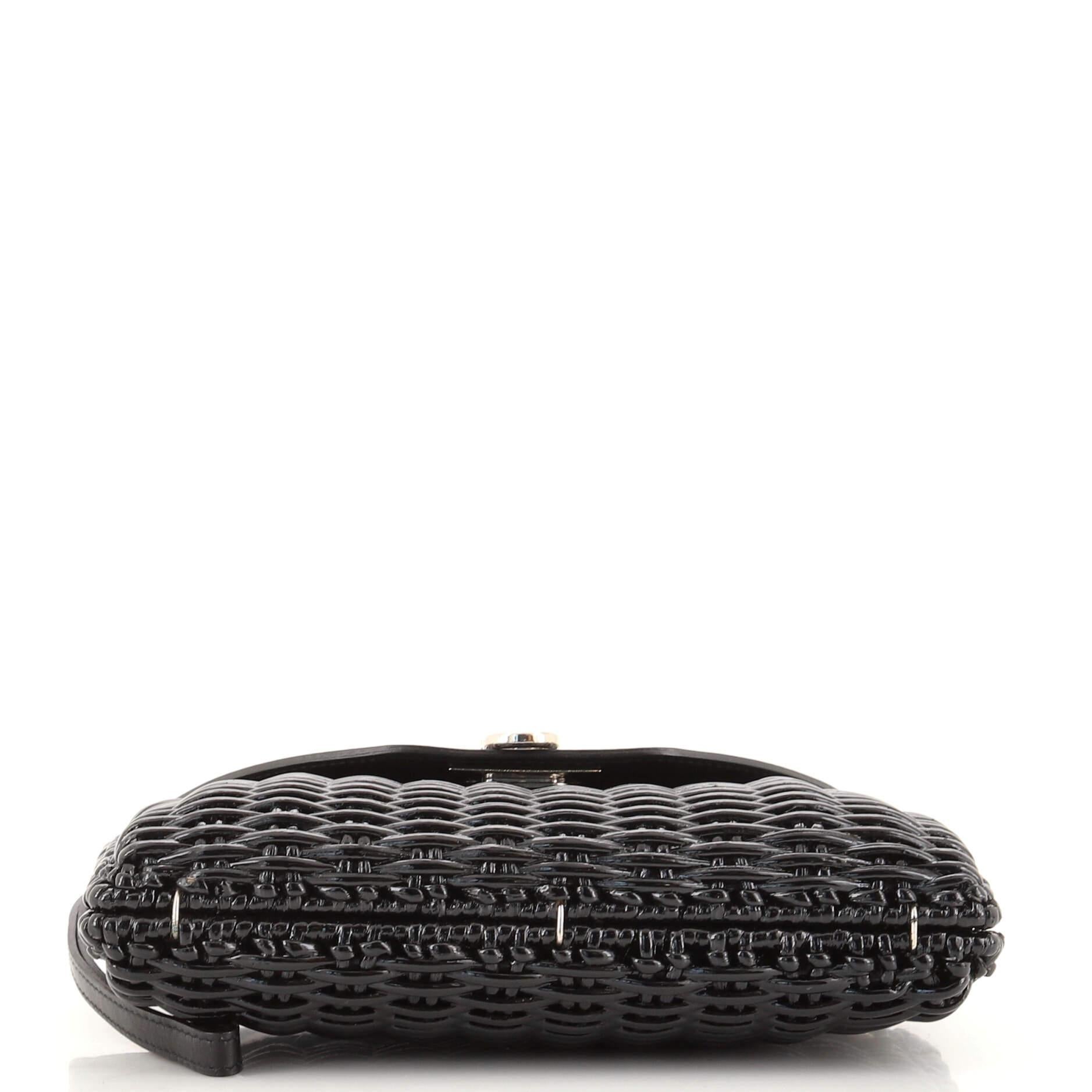 Women's or Men's Salvatore Ferragamo Gancini Clutch Bag Leather with Wicker