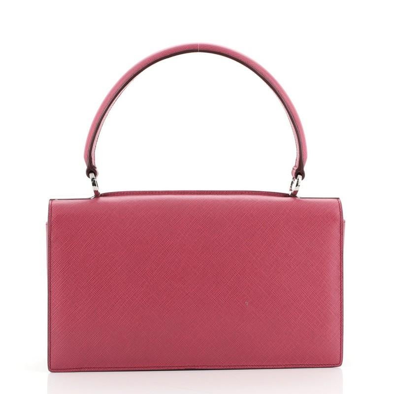 Pink Salvatore Ferragamo Gancini Convertible Top Handle Bag Leather Medium