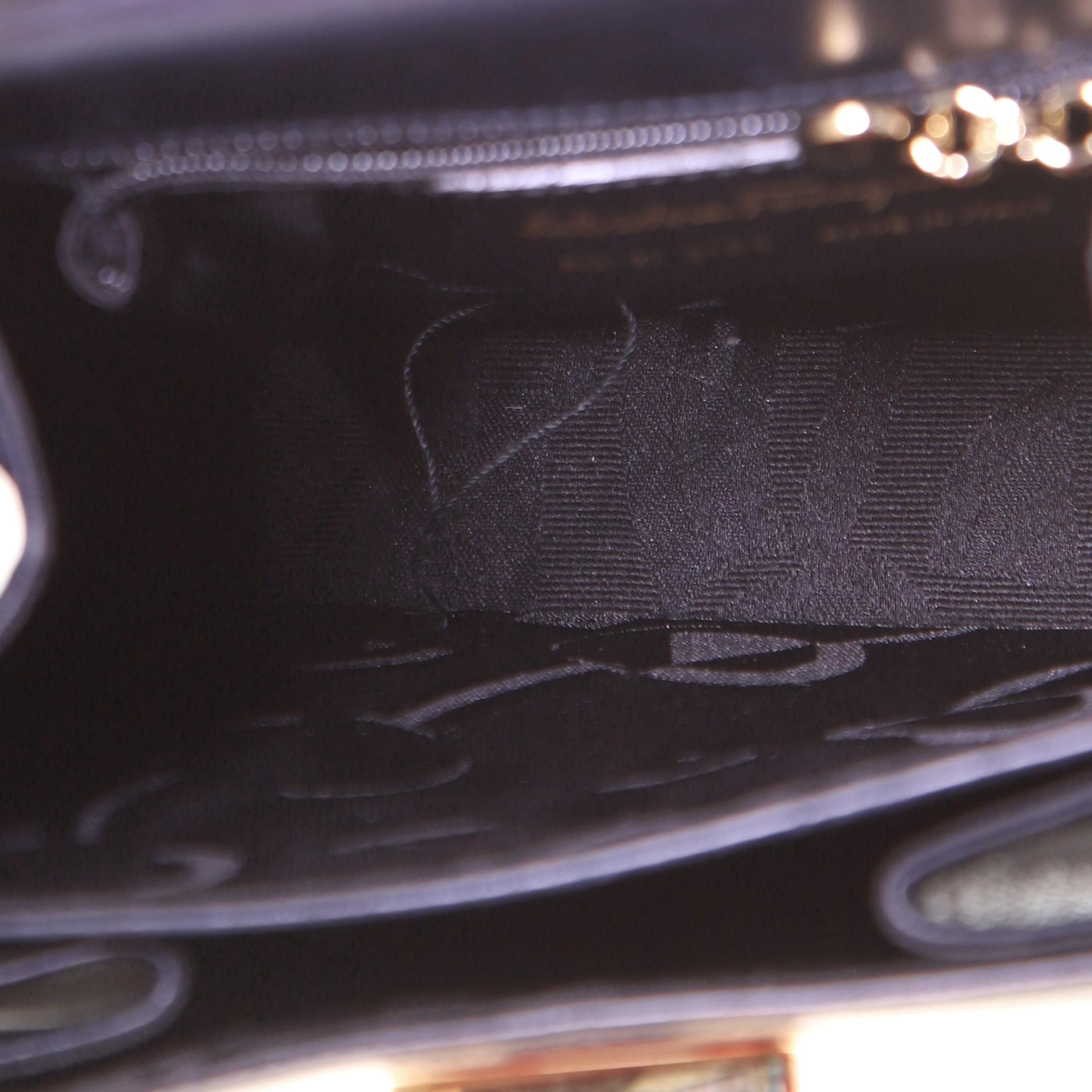 Salvatore Ferragamo Gancini Convertible Top Handle Bag Leather Mini In Fair Condition In NY, NY