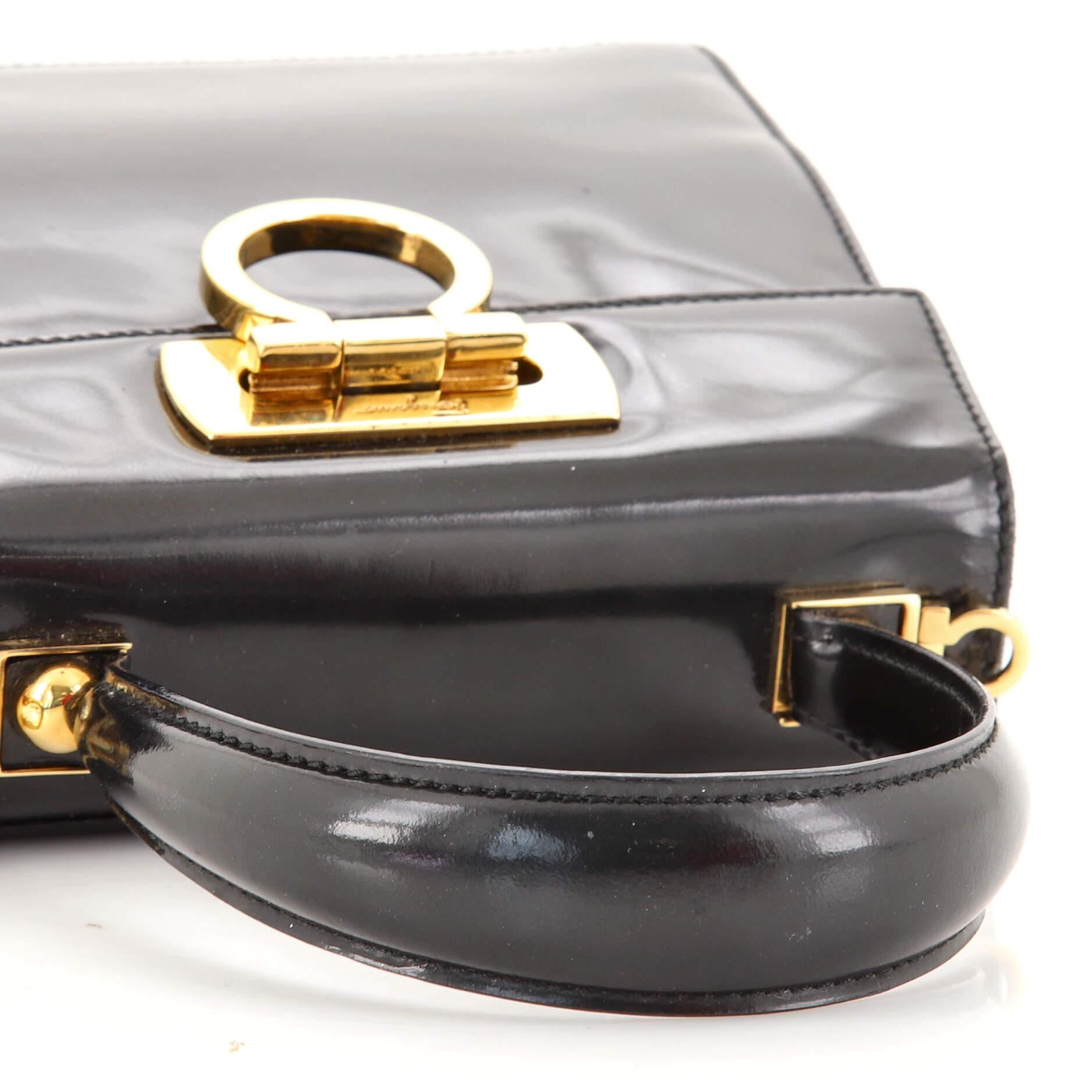 Salvatore Ferragamo Gancini Convertible Top Handle Bag Leather Mini 2