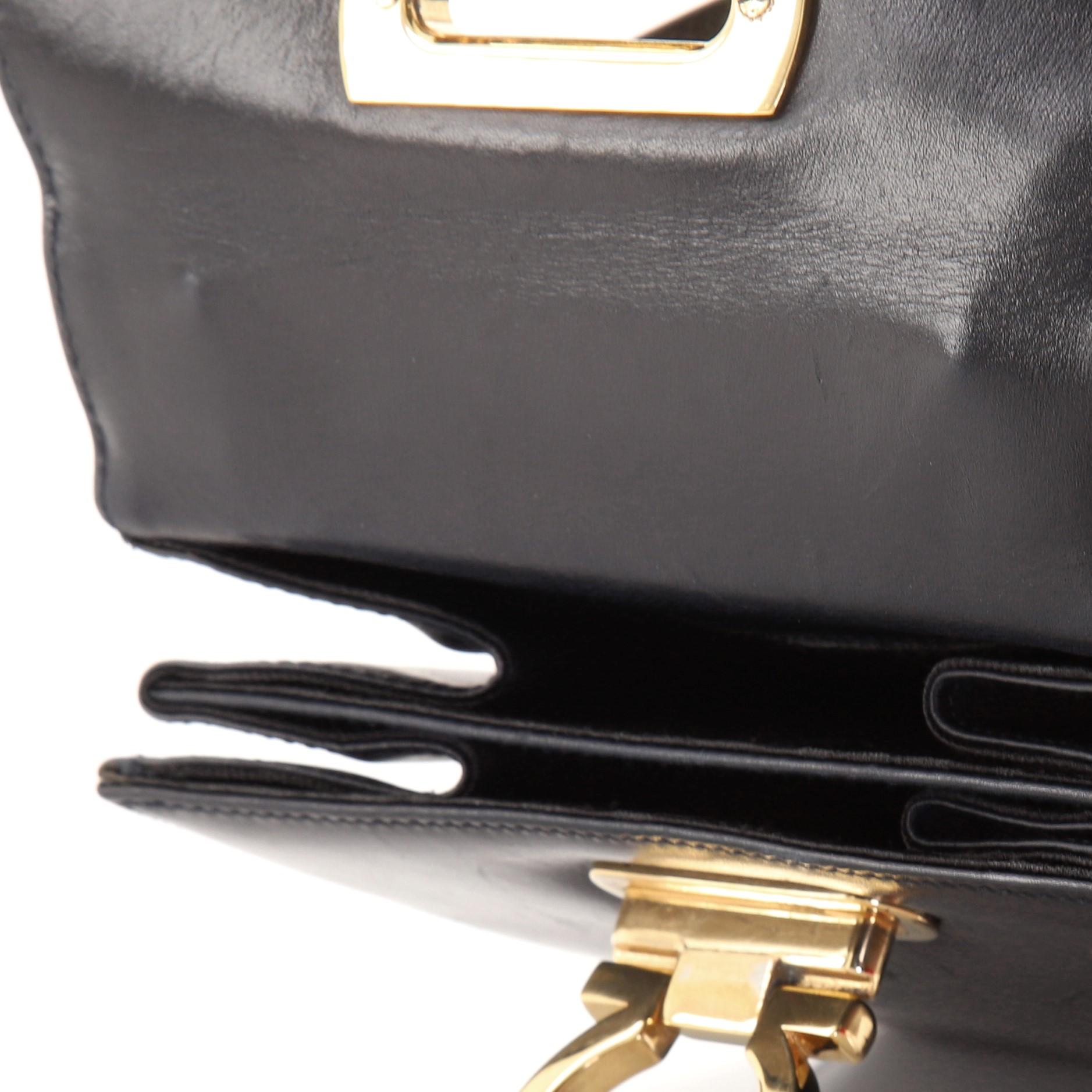 Salvatore Ferragamo Gancini Convertible Top Handle Bag Leather Mini 2