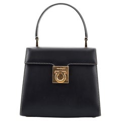 Salvatore Ferragamo Gancini Convertible Top Handle Bag Leather Mini