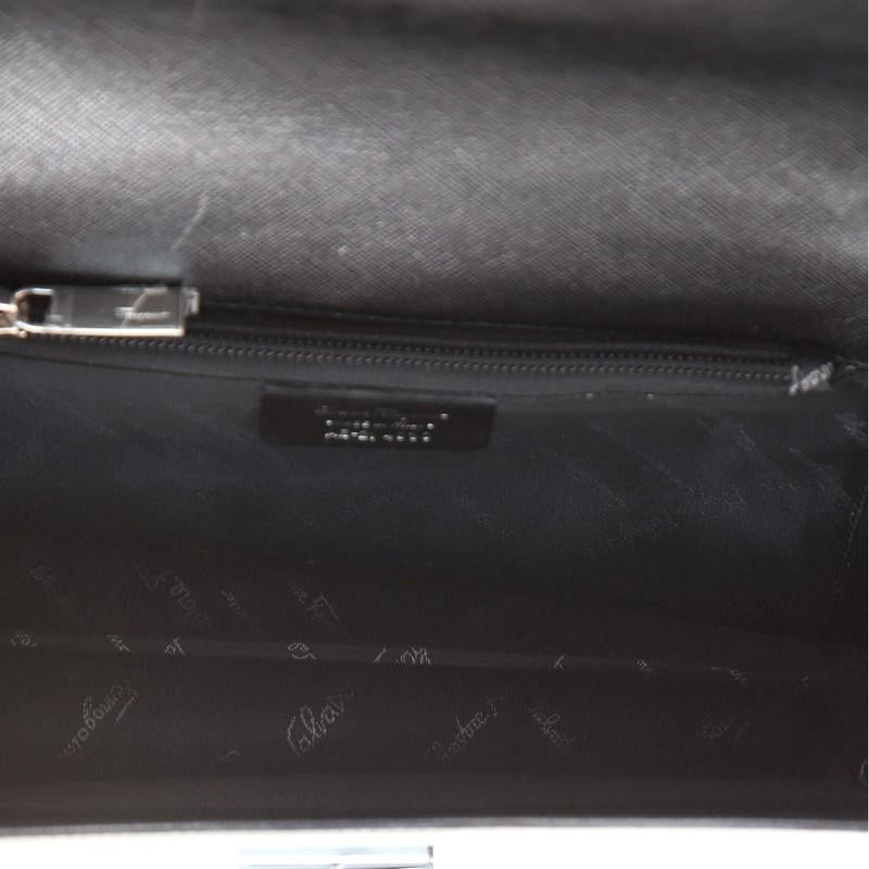 Salvatore Ferragamo Gancini Convertible Top Handle Bag Saffiano Leather E 1