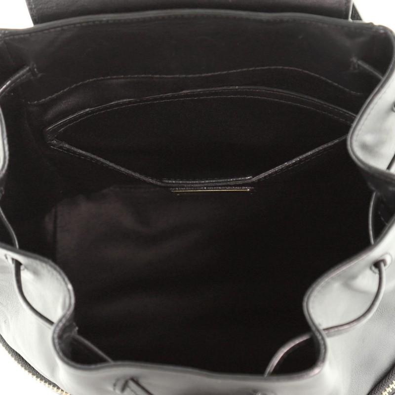 Salvatore Ferragamo Gancini Flap Drawstring Backpack Leather Mini In Good Condition In NY, NY