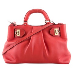 Salvatore Ferragamo Gancini Handle Tote Leather Medium