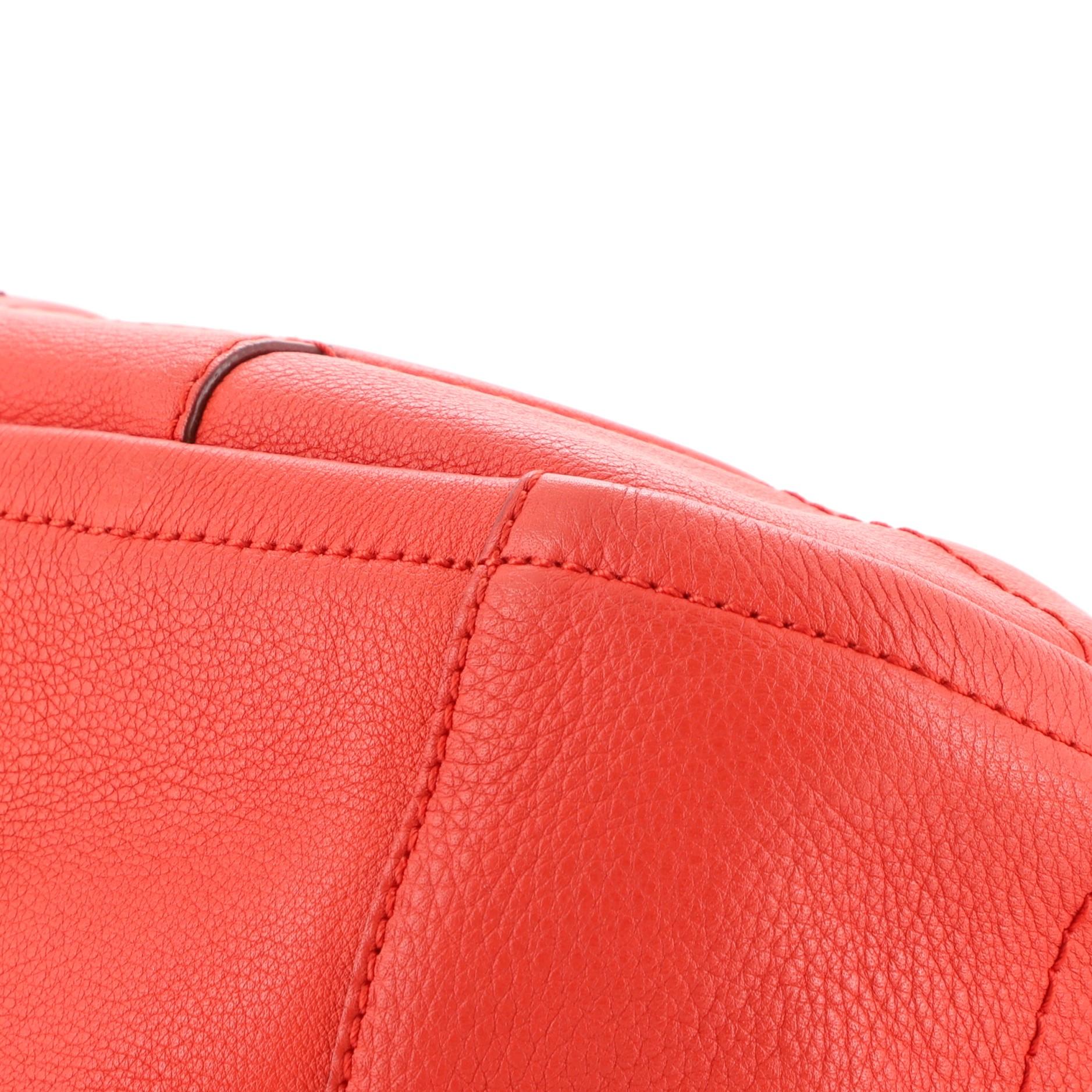 Salvatore Ferragamo Gancini Hobo Stitched Leather Medium 2