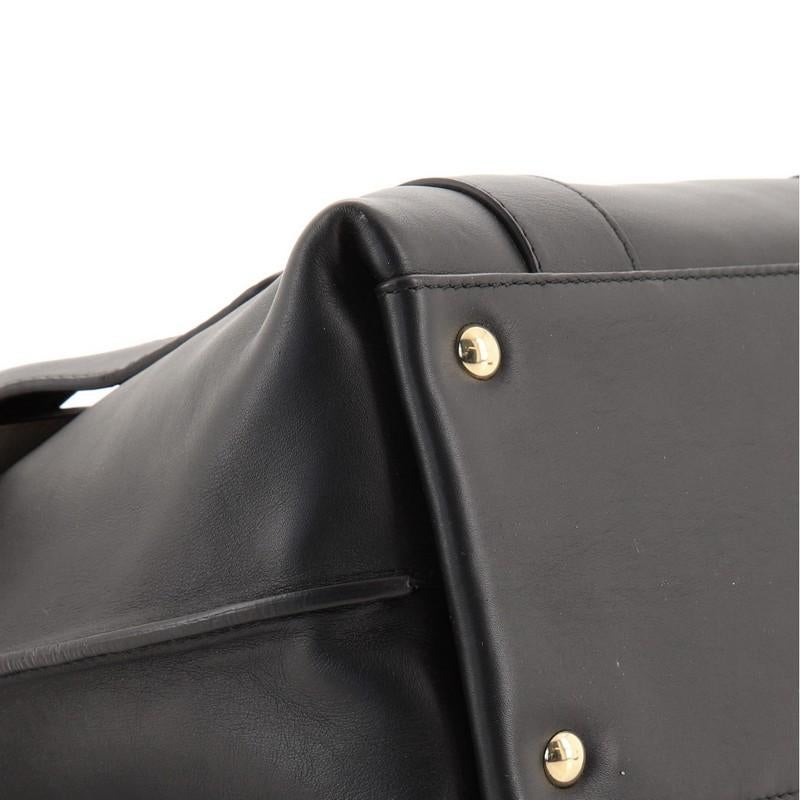 Salvatore Ferragamo Gancini Lock Flap Tote Leather Small 1