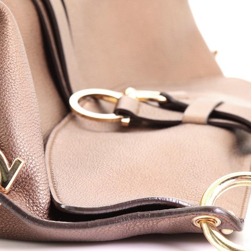 Salvatore Ferragamo Gancini Ring Flap Hobo Bag Leather 3