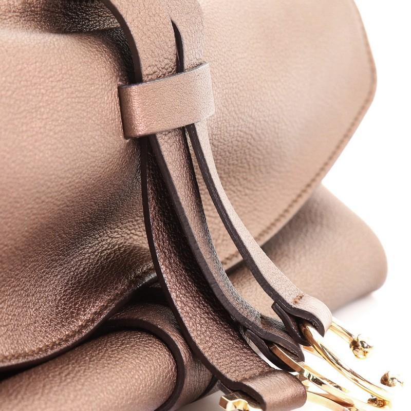 Salvatore Ferragamo Gancini Ring Flap Hobo Bag Leather 4