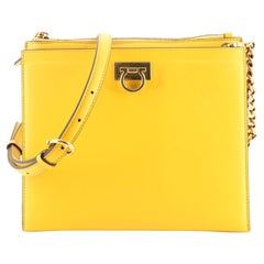 Salvatore Ferragamo Gancini Trio Crossbody Bag Leather Medium