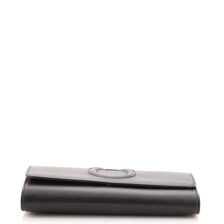 Gancini Logo Detail Leather Long Wallet main image 0