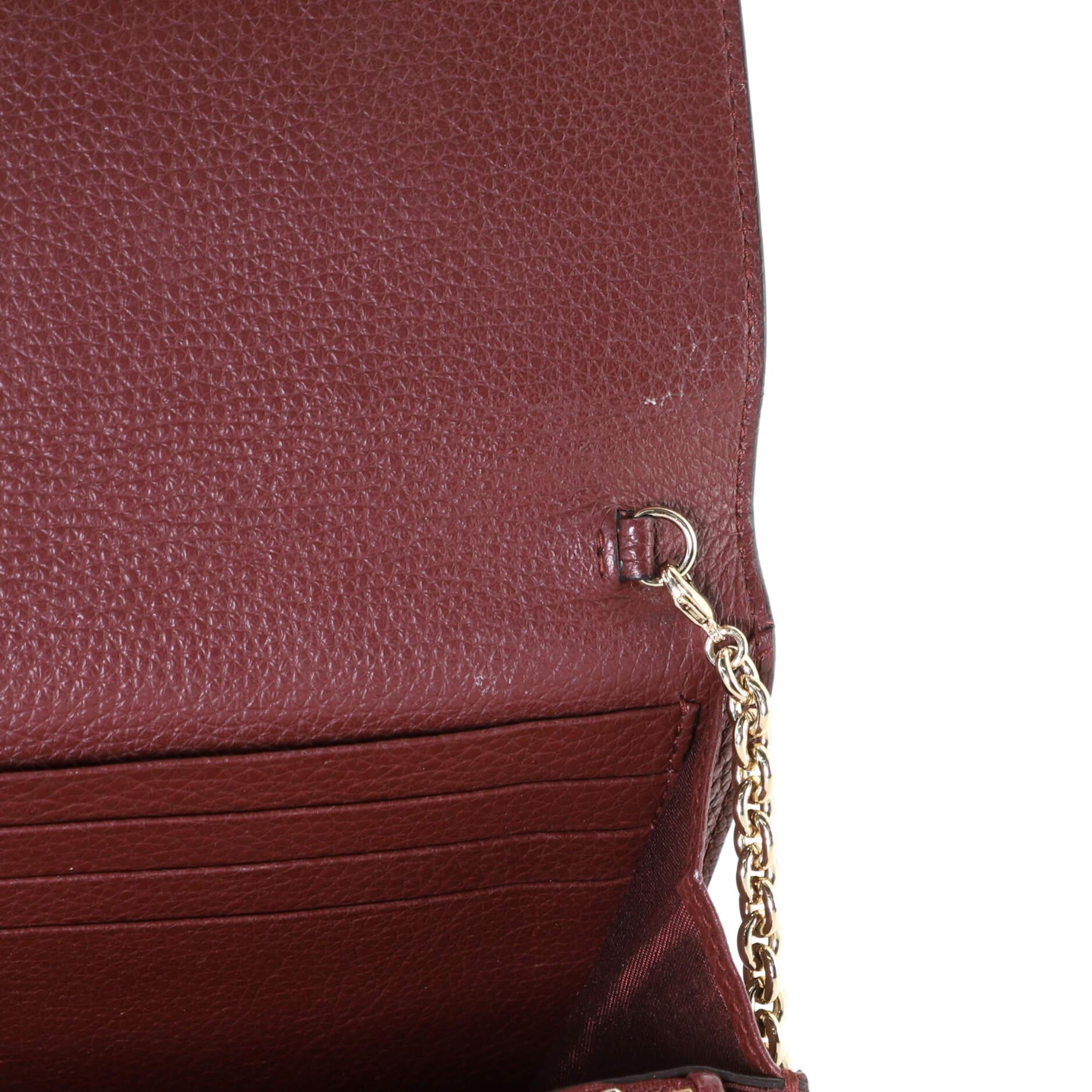 Women's or Men's Salvatore Ferragamo Gancini Wallet on Chain Leather